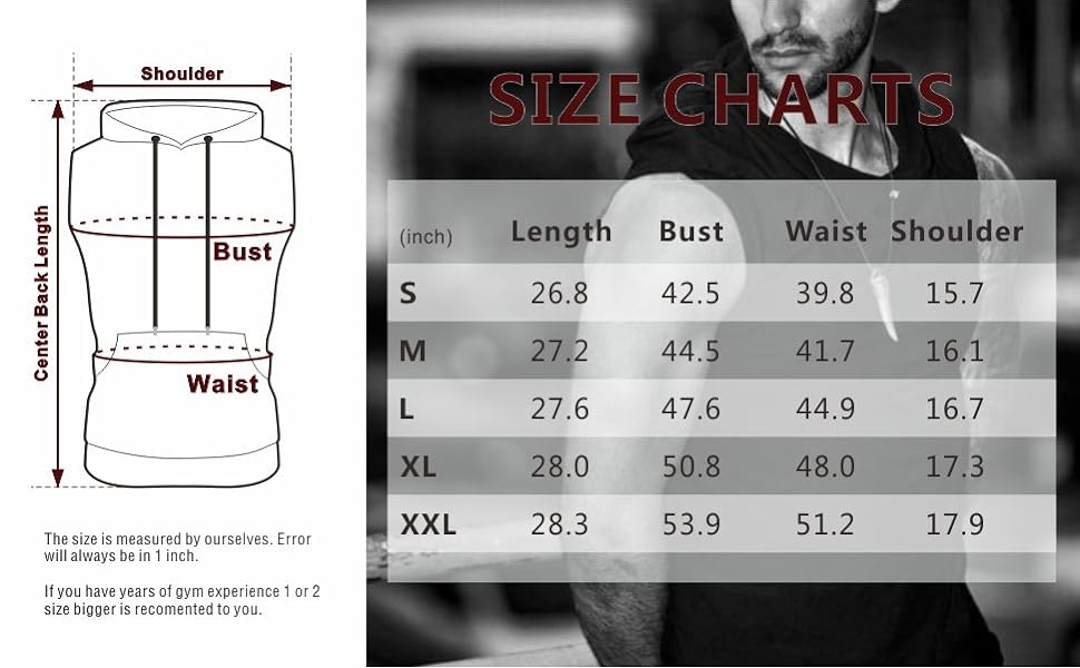 Men''s Workout Hooded Tank Tops Sleeveless Gym Hoodies Bodybuilding Muscle Sleeveless T-Shirts