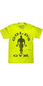 Tee Luv Men&amp;#39;s Gold&amp;#39;s Gym Strongman Logo Shirt