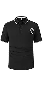 Men collared POLO shirt men  casual business shirt black office meeting business trip