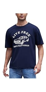 Royal Blue Men&#39;s T-Shirt Short Sleeves Graphic