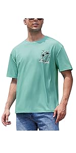 Men T-shirt blue tee shirt green t-shirt mint green t-shirt casual summer short sleeve shirt