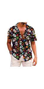 flower skull shirt