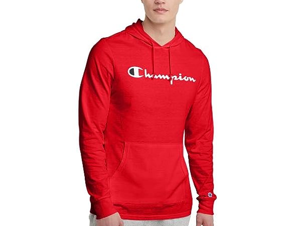 Champion Men''s Hoodie, Cotton Mid-Weight Hooded T-Shirt, Comfortable Men''s Tee