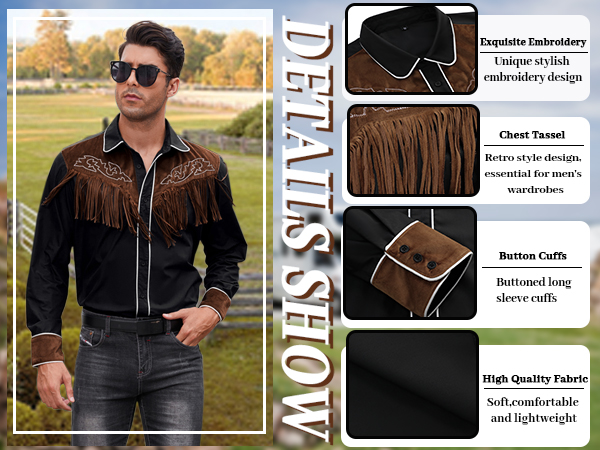 men''s western cowboy shirt