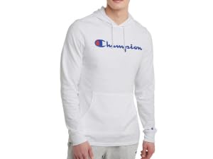 Champion Men''s T-shirt Hoodie, Cotton Mid-weight Hooded Men''s T-shirt, Comfortable Men''s Tee