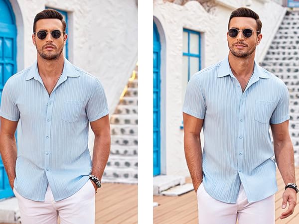 mens casual button down shirts