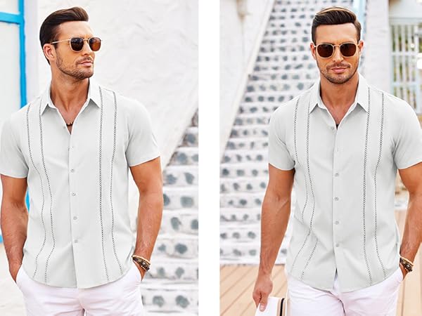 mens summer button down shirts