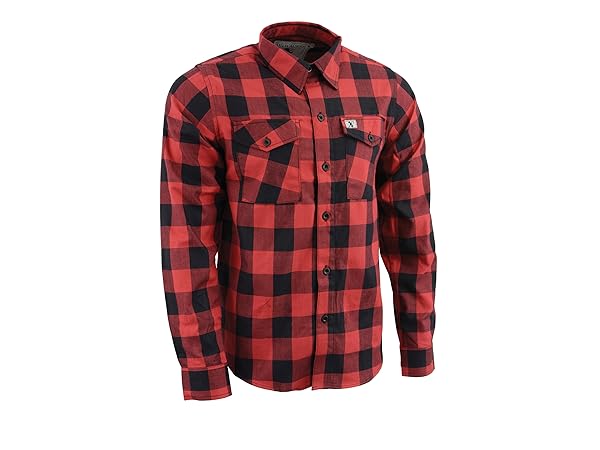 milwaukee leather mens plaid flannel shirts for bikers casual wear flannel button down or button up