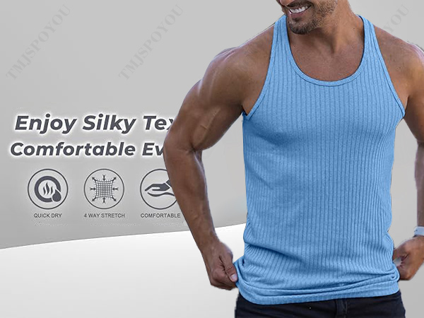 Men''s Tank Tops Quick Dry Workout Swim Beach Shirts Sleeveless Shirts