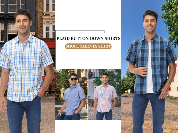 men''s short sleeve button down shirt