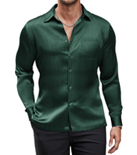 Men Satin Dress Shirt