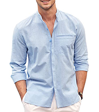 mens cotton linen shirt