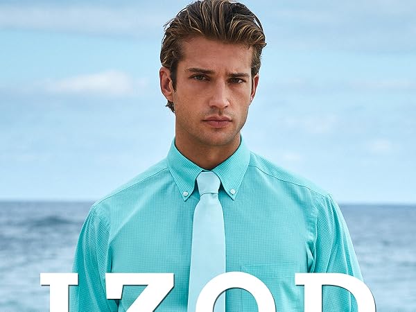 IZOD Dress Shirt All Over Stretch Mobile 1