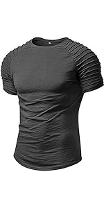 NITAGUT Men&amp;#39;s Casual Slim Fit Short Sleeve Pocket T-Shirts Cotton V Neck Tops