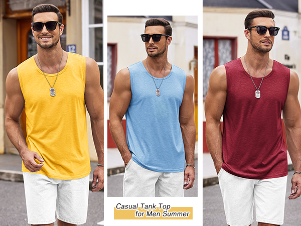 mens casual tank top