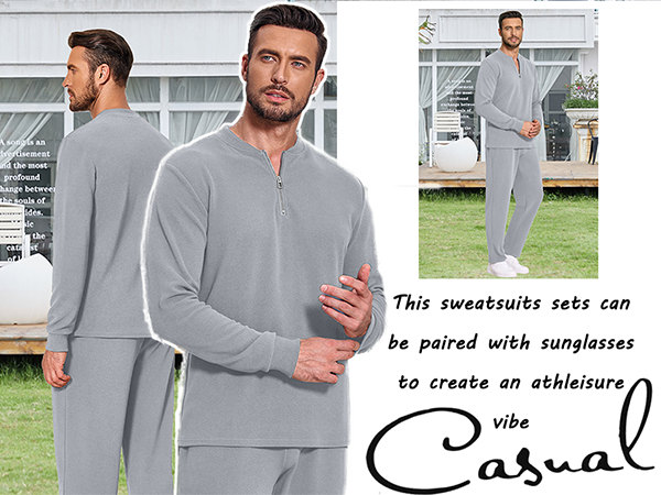 Workout Casual Quarter Zip Suit