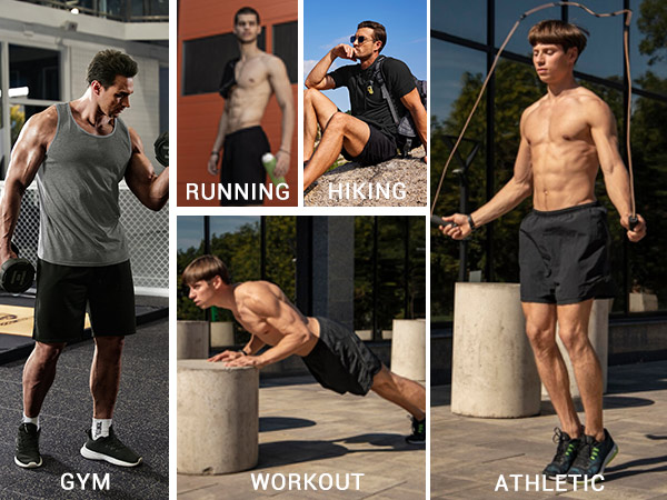 Men''s Running Athletic Gym Workout Shorts