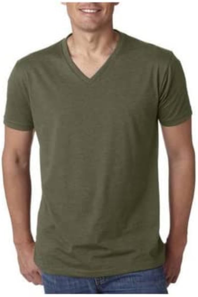 Next Level Men's Vneck Premium Fitted Tee (6240) Military Green