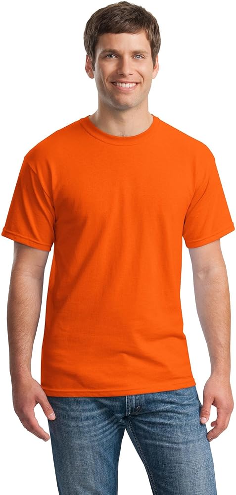 Gildan 5.4 oz Cotton T-Shirt (5000) Tee Large OSHA Orange