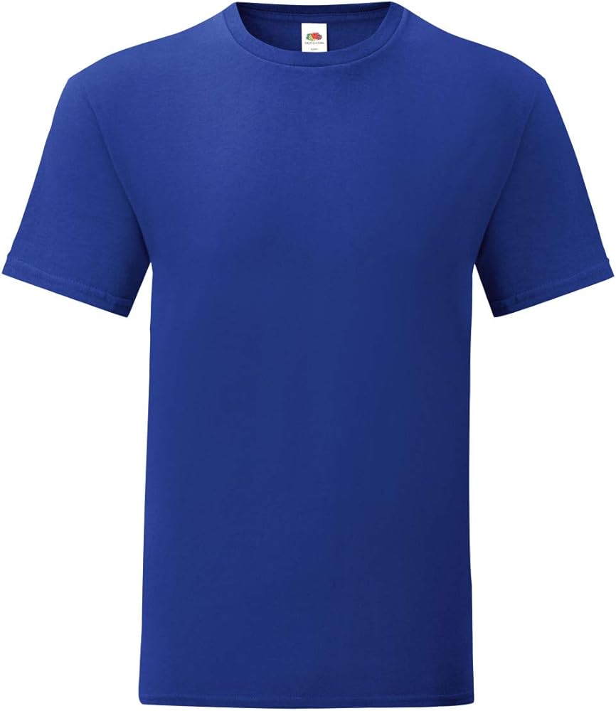 Fruit of the Loom Mens Iconic T-Shirt (L) (Cobalt Blue)