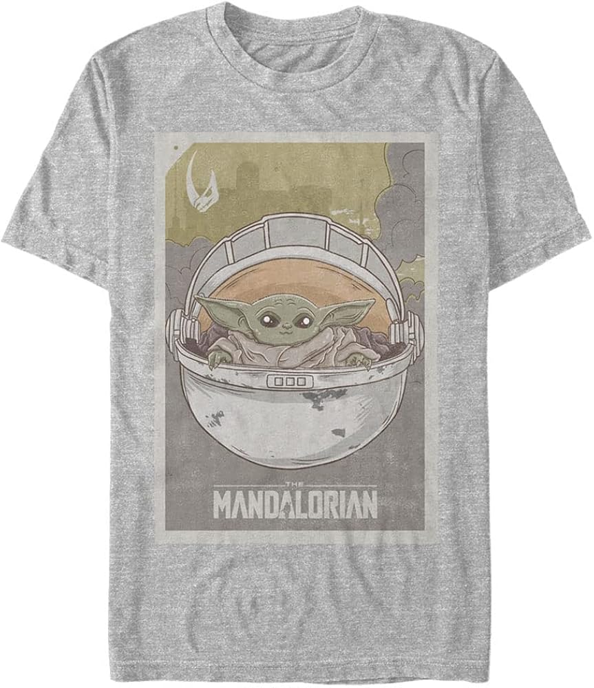 STAR WARS Mandalorian Baby Men's Tops Short Sleeve Tee Shirt