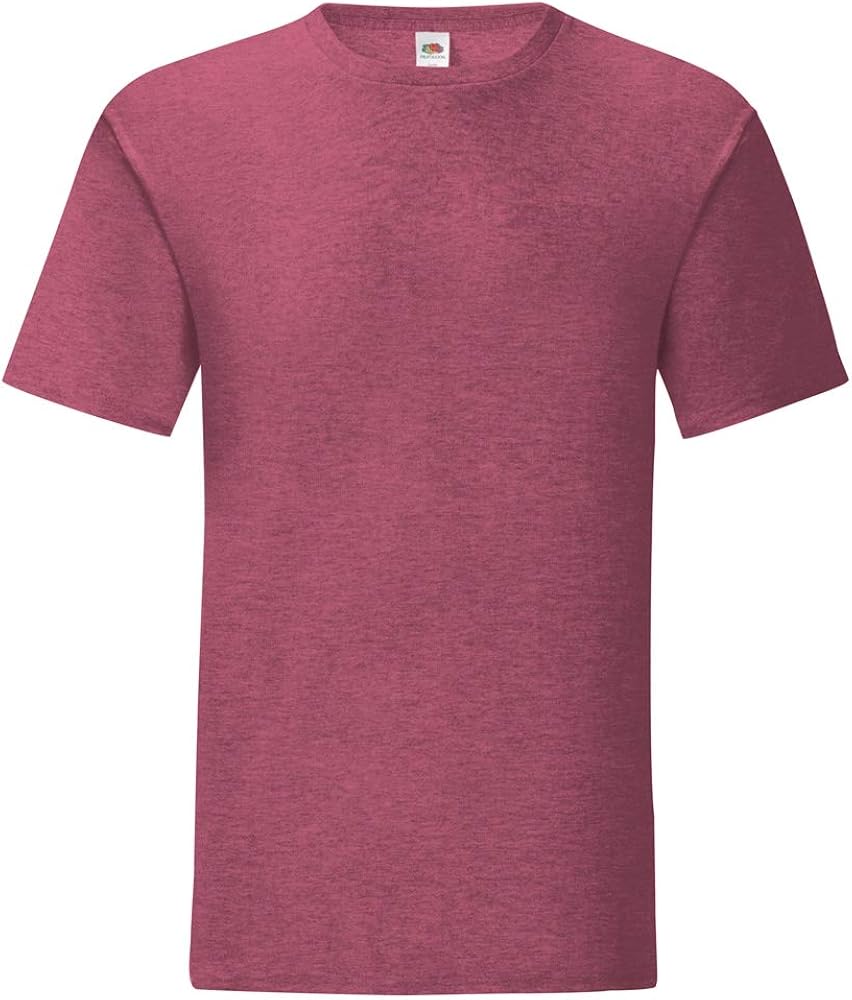 Fruit of the Loom Mens Iconic T-Shirt (3XL) (Heather Burgundy)