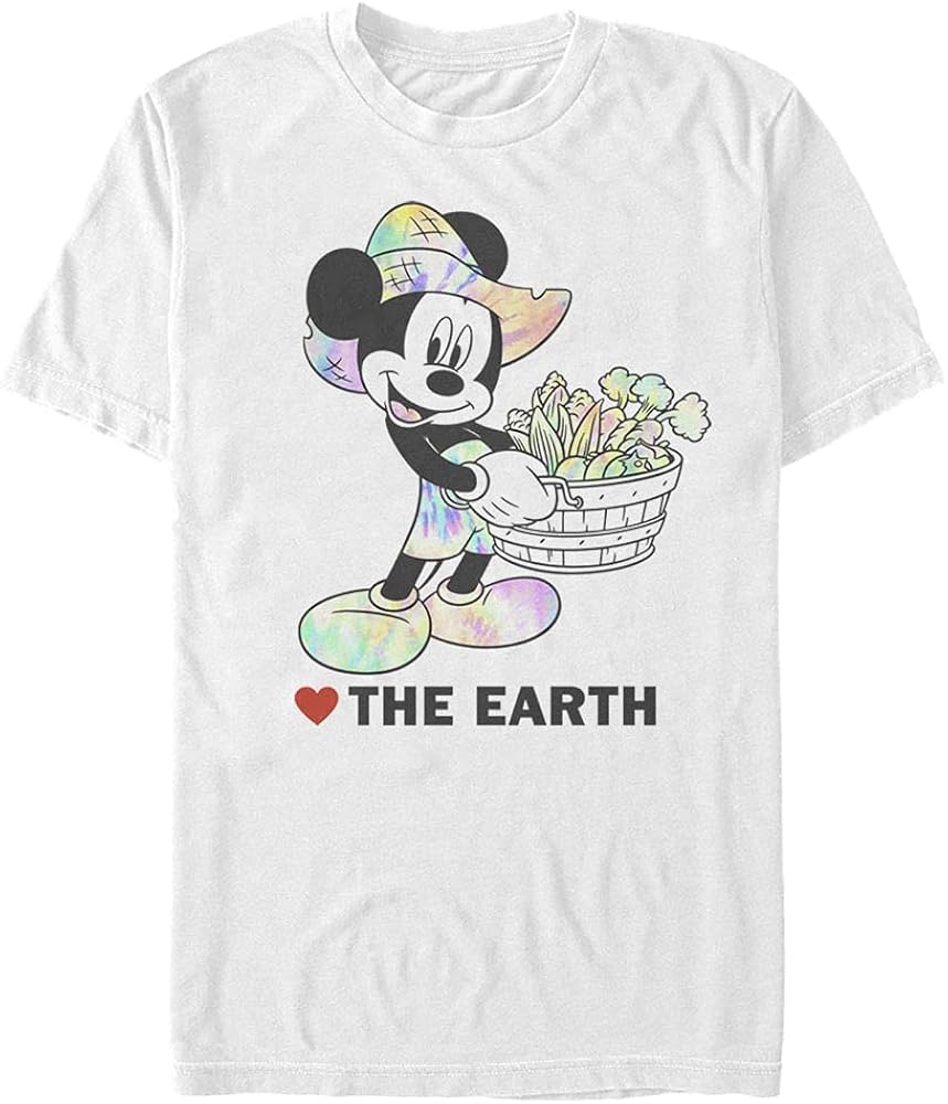 Disney Men's Characters Heart The Earth T-Shirt