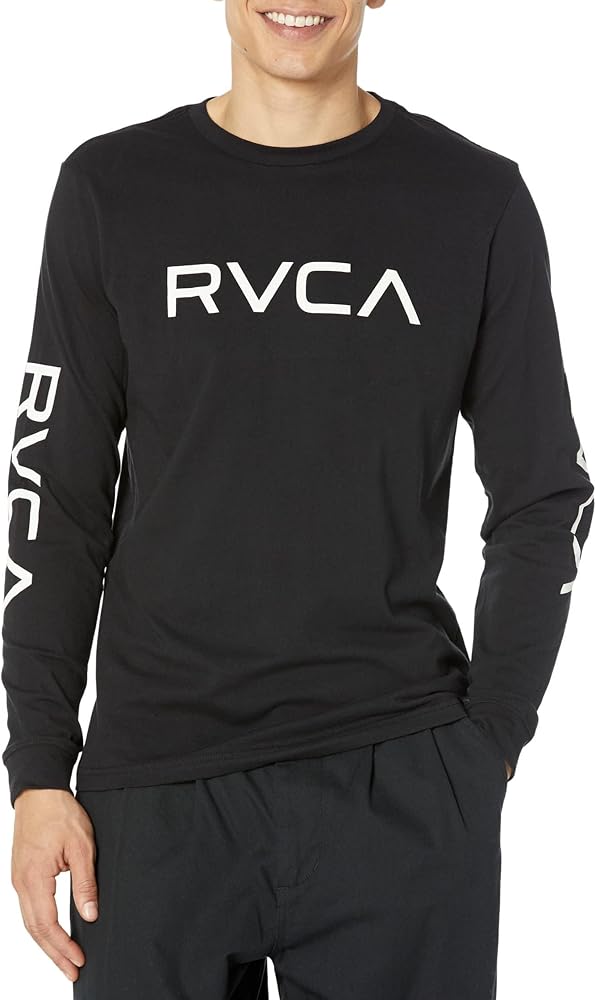 RVCA Men's Big Long Sleeve Crew Neck T-Shirt