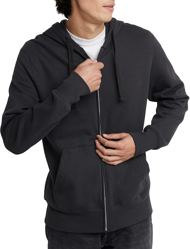 Hanes Mens Originals Full-Zip Hoodie, Heavyweight Fleece Sweatshirt, Zip-Up Hoodie