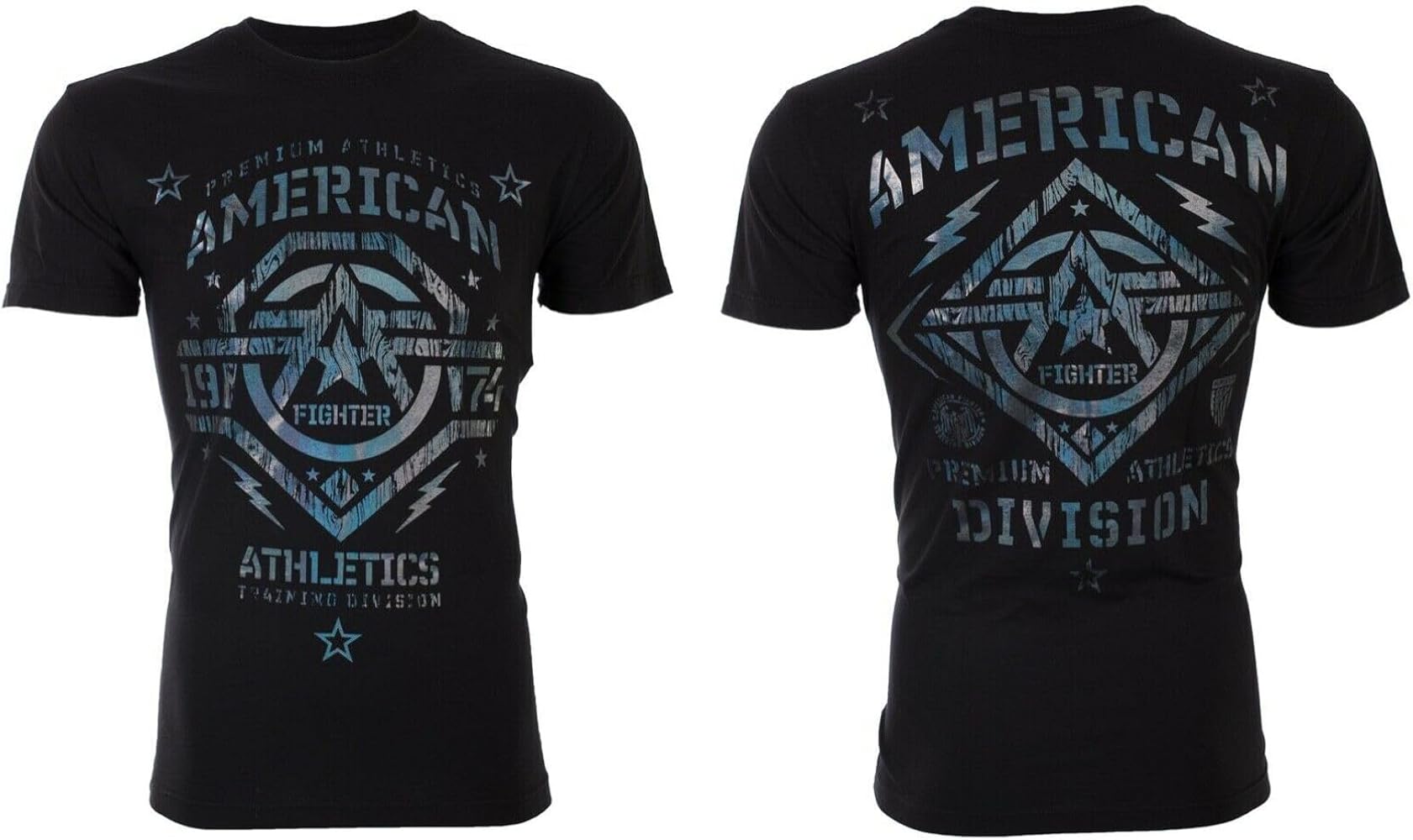 American Fighter Men's T-Shirt New Mexico Black Hologram Crew neck