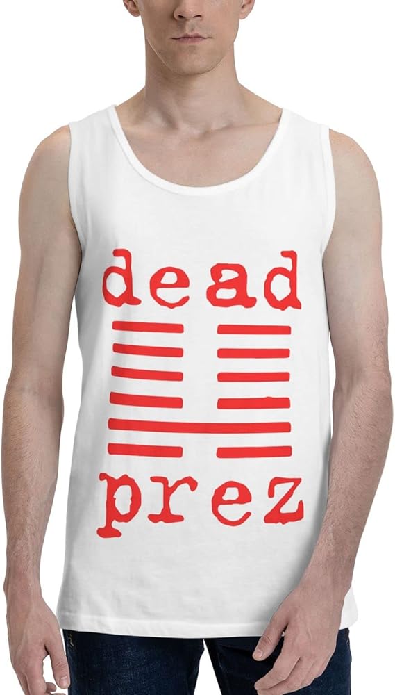 Dead Prez Men's Tank Tops Classic Crew Neck Sleeveless Cotton Casual Sport T-Shirts Black