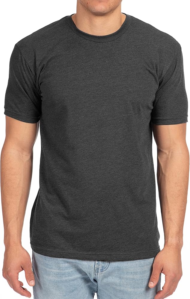 Next Level Apparel Men's Premium Fitted CVC T-Shirt (6210), Charcoal, X-Small