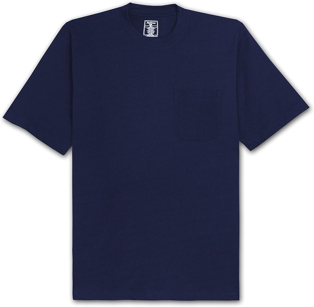 Foxfire Big and Tall Pocket Tee Shirt (Navy 4X-T)