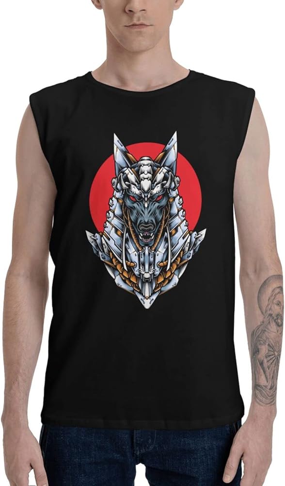 Anubis Head Logo Tank Tops Man Muscle T-Shirt Sleeveless Muscle Tee