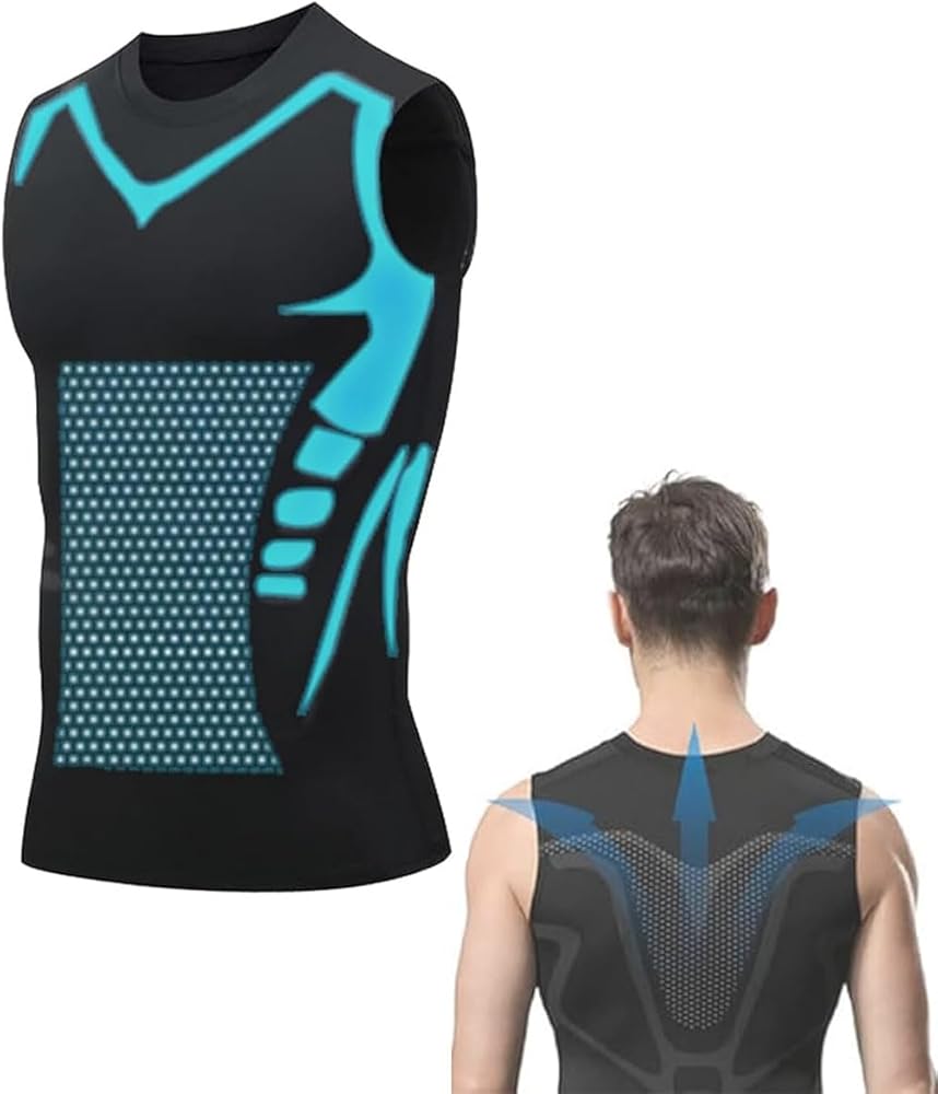 LELEBEAR Vitaboost Compression Shirt, 2024 New Version Ionic Shaping Sleeveless Vest for for Men, Compression Tank Top