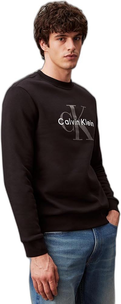 Calvin Klein Men's Monogram Logo Crewneck Sweatshirt