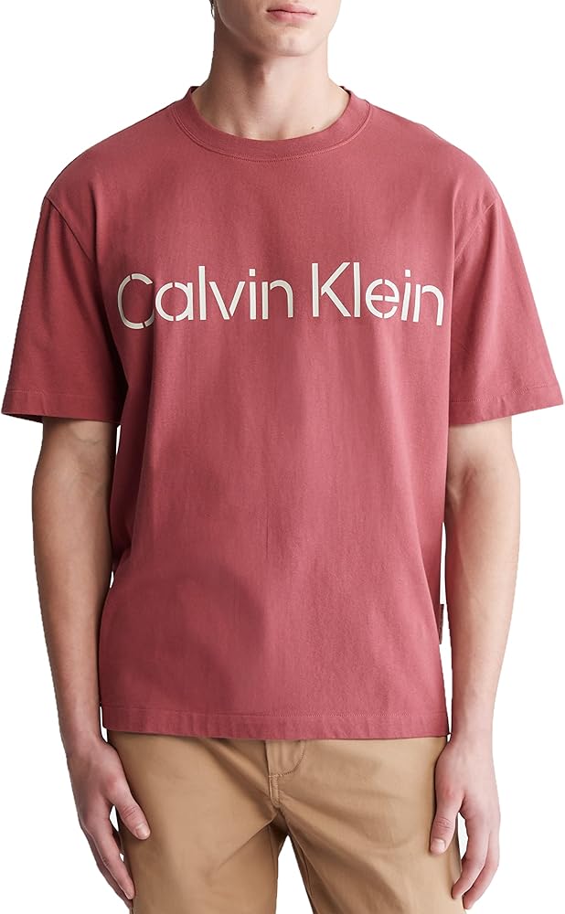 Calvin Klein Men's Stencil Logo Relaxed Tee