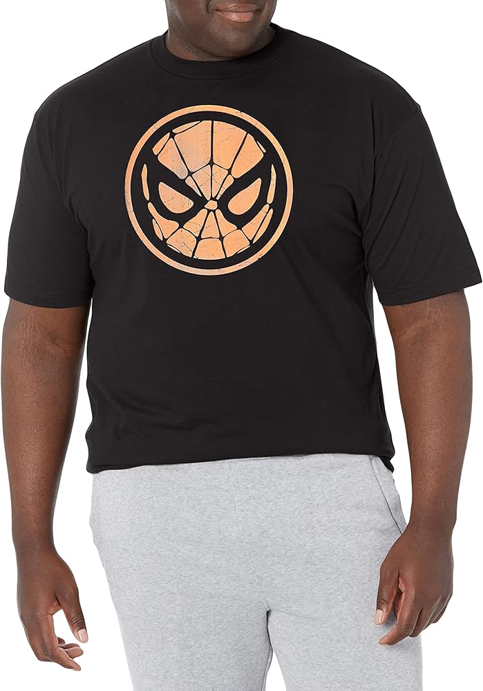 Marvel Big & Tall Classic Spidey Orange Men's Tops Short Sleeve Tee Shirt