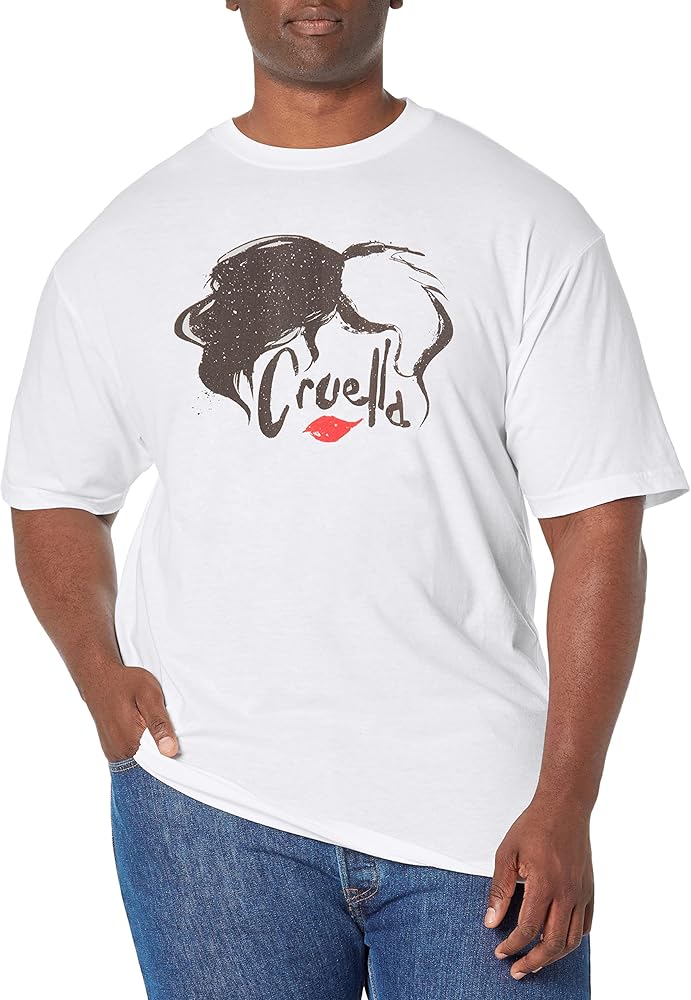 Disney Big & Tall Simply Cruella Men's Tops Short Sleeve Tee Shirt