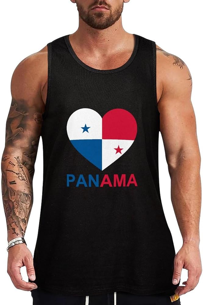 Love Panama Breathable Men's Tank Top Soft Muscle Vest T-Shirts Quick Dry Sleeveless Fitness Tee