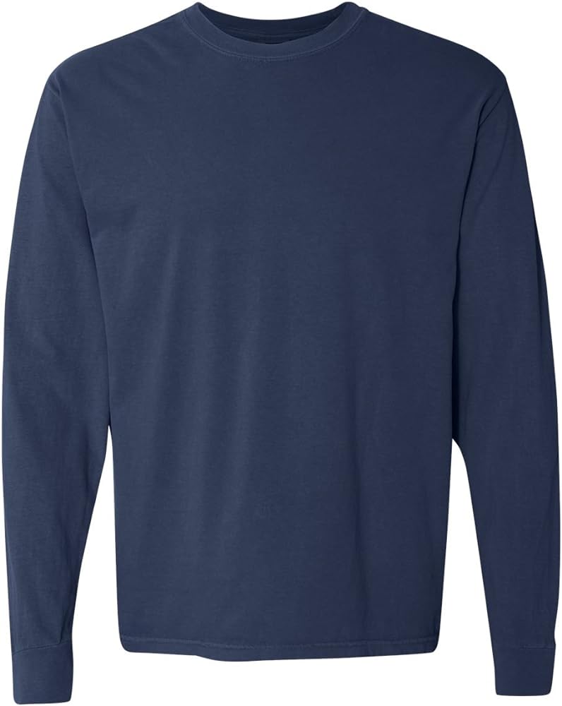 Comfort Colors Men's Adult Long Sleeve Tee, Style 6014 Navy