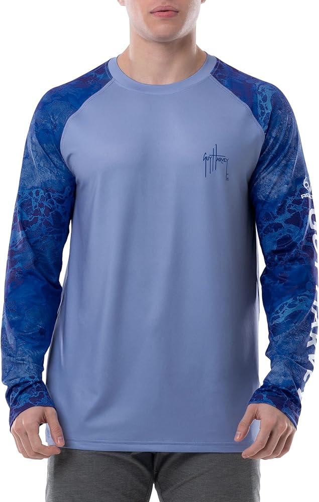 Guy Harvey Men's Raglan Sleeve Sun Protection Top