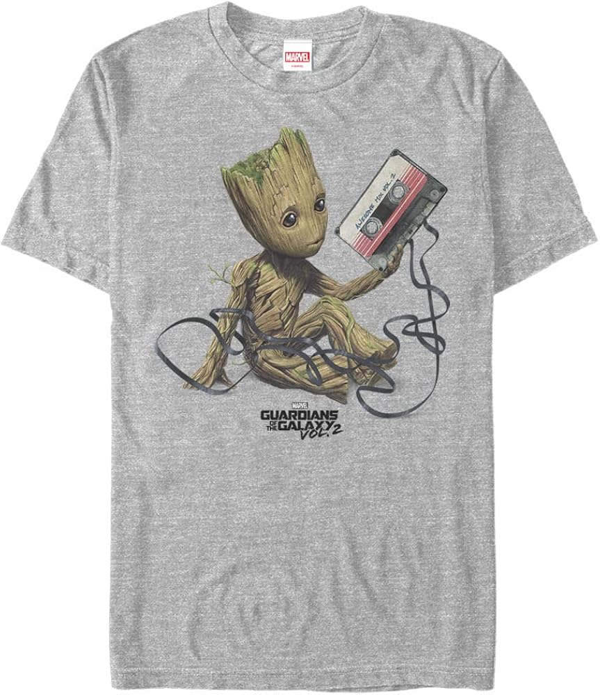 Marvel Groot Tape Men's Tops Short Sleeve Tee Shirt