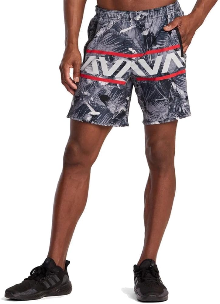 RVCA Men's Yogger Hawaii 4-WAY Stretch Workout Technical Sport Short 17"