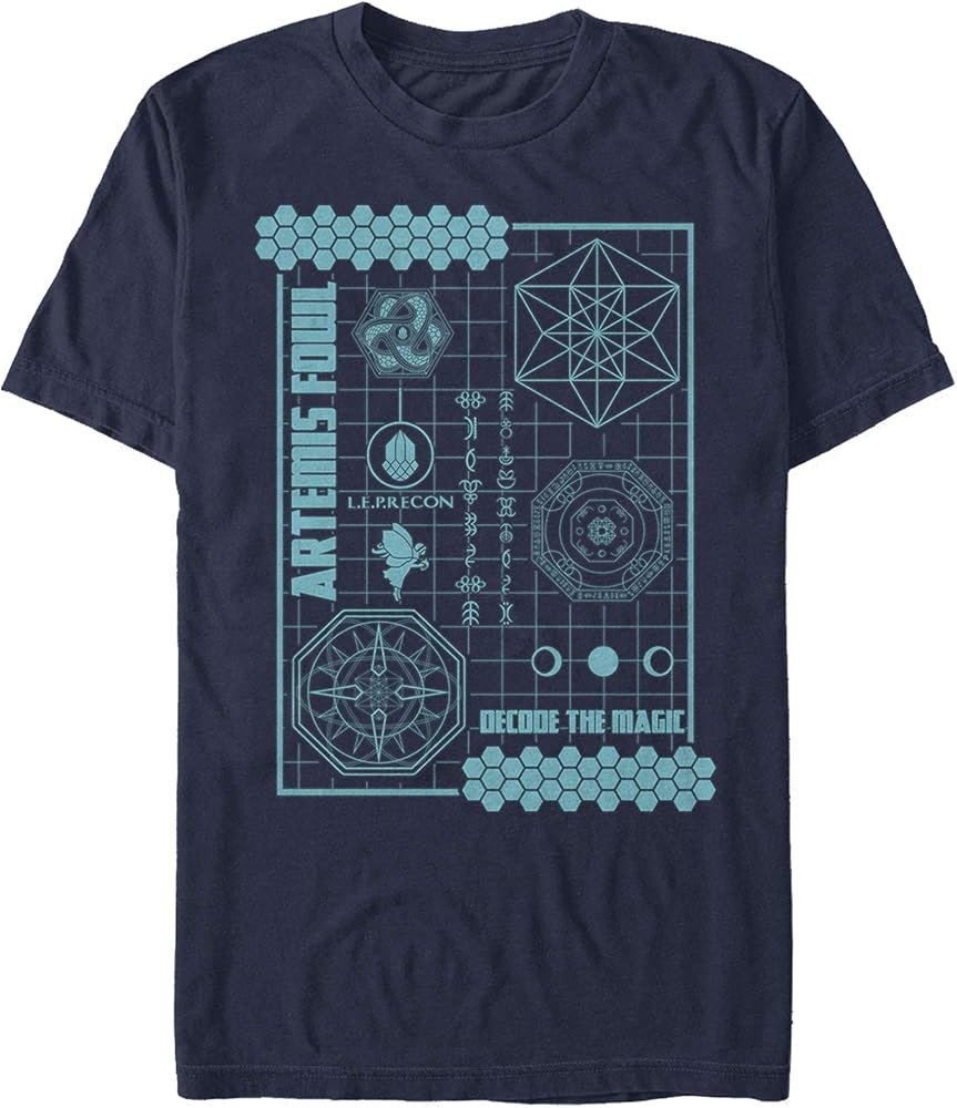 Disney Men's Artemis Fowl Schematic T-Shirt