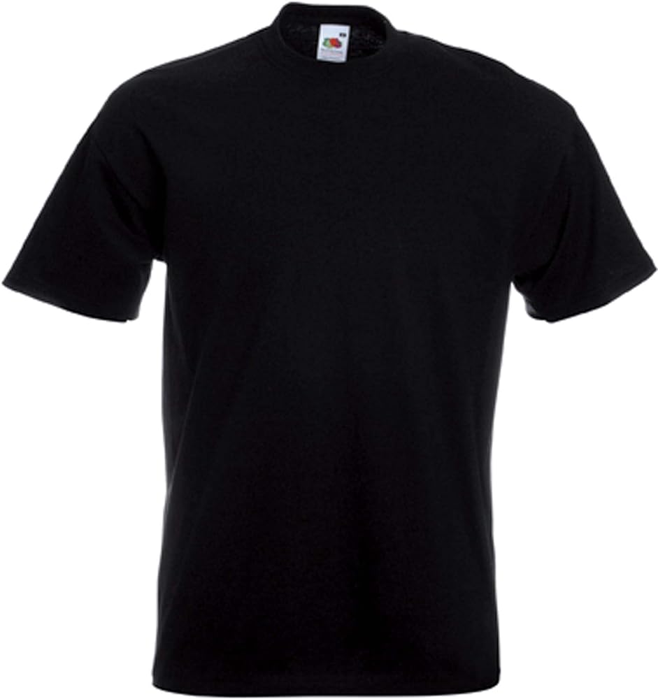 Fruit of the Loom Mens Super Premium Short Sleeve Crew Neck T-Shirt (XL) (Black)