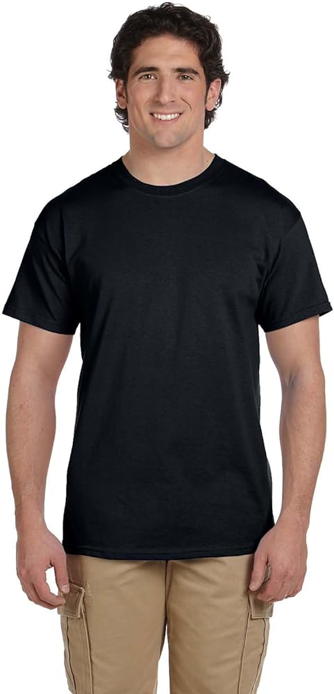 Fruit of the Loom Men's Seamless Lightweight T-Shirt, Black, Small