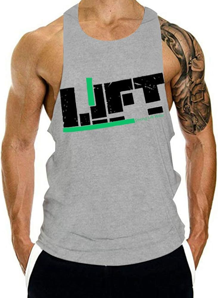 Men's Gym Bodybuilding Stringer Tank Top Workout Muscle Cut Shirt Fitness Sleeveless Vest