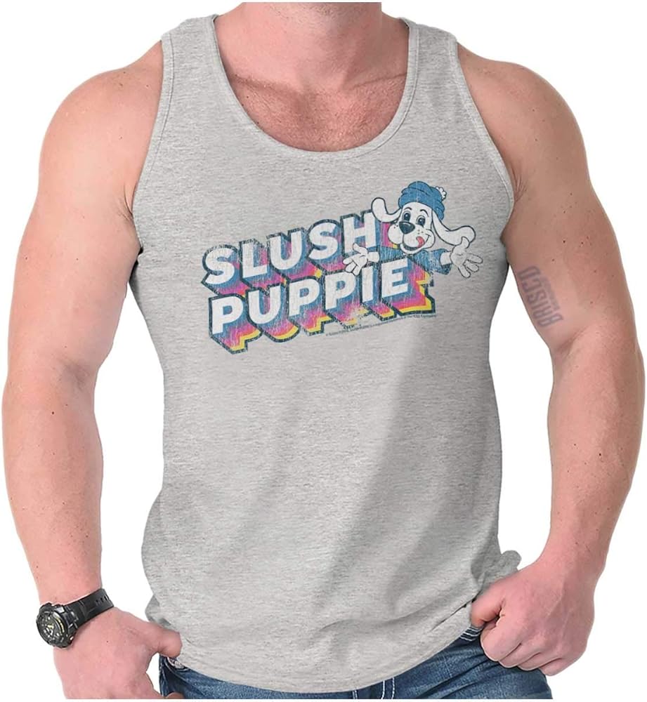 Retro Slush Puppie Vintage 80s Logo Tank Top T Shirts Men Women