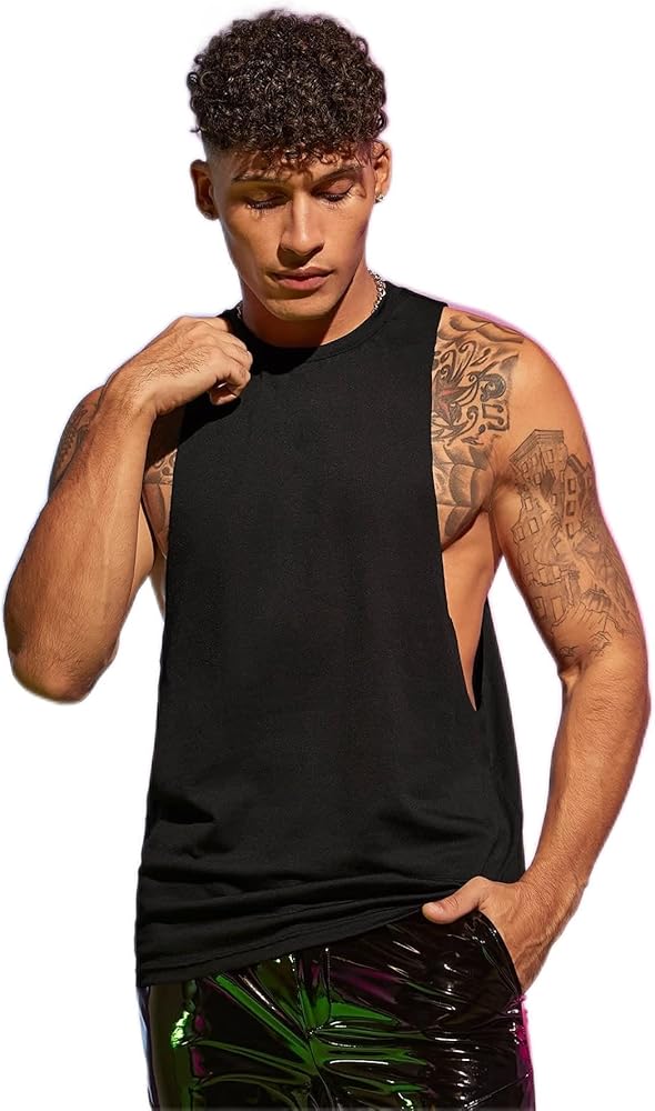 Men's T-Shirts Men Solid Tank Top Men's Summer T-Shirt MIHAL